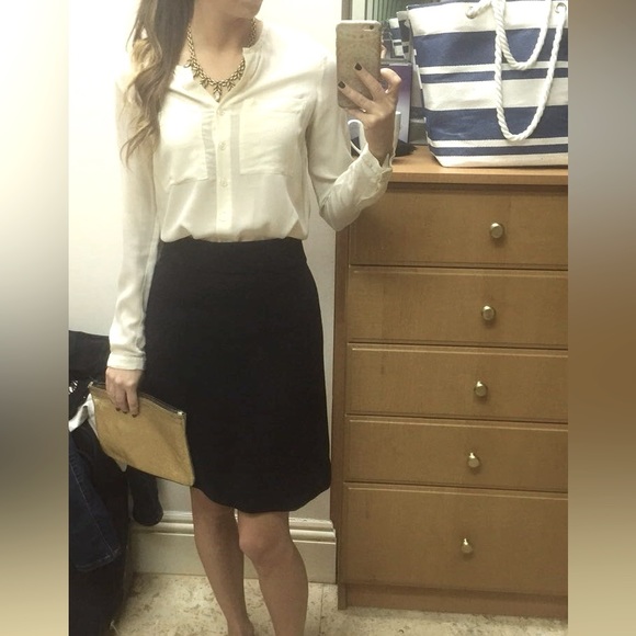 Kate Spade Navy Wool Delphina A-Line Skirt - Sz. 0 - Picture 2 of 6